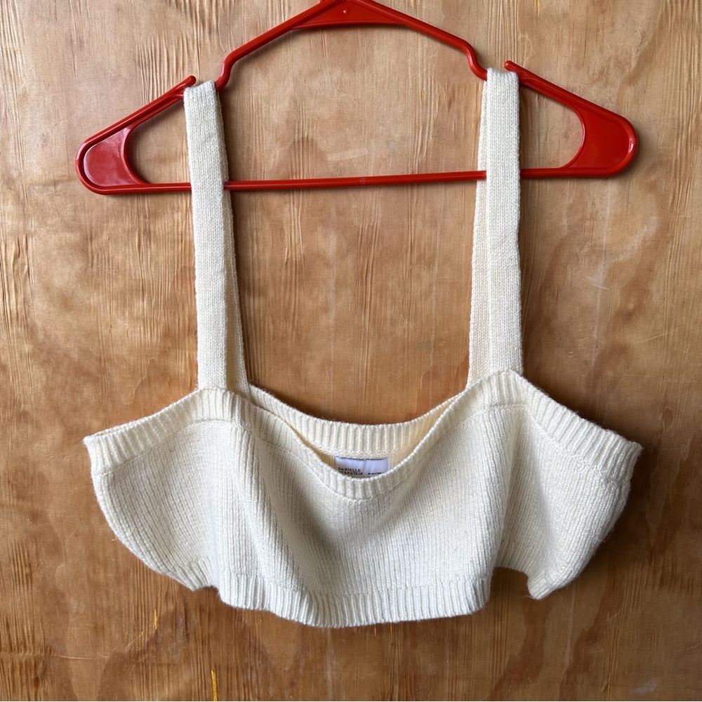 Danielle Bernstein Sweater Pull On Bra Chunky Kni… - image 2